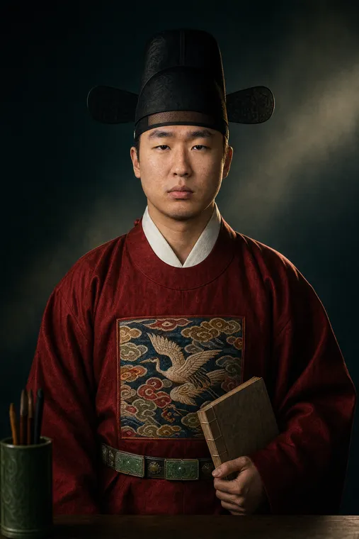 Sample portrait of the same person in Joseon official dress
